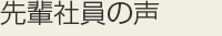 先輩社員の声
