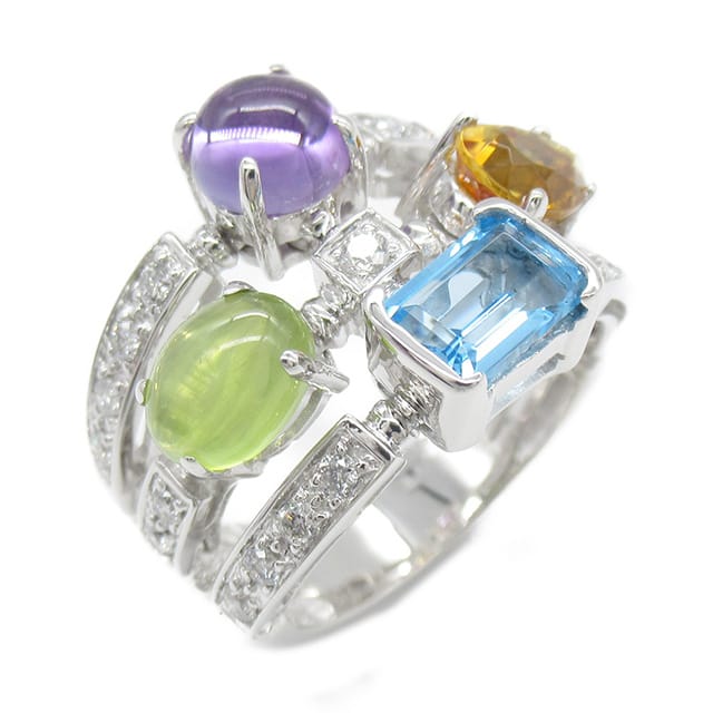 JEWELRY 半貴石 ダイヤモンド リング